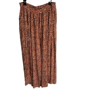 Maeve Orange and Black Wide Leg Pants